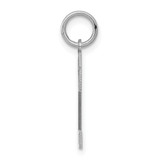 Sterling Silver/Rhodium-plated Satin Number 2 Charm - QP-4CE20CCA-7336