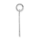 Sterling Silver/Rhodium-plated Satin Number 22 Charm - QP-D4C10AA2-4481