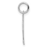 Sterling Silver/Rhodium-plated Satin Number 22 Charm - QP-DF0A34A0-3907