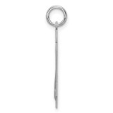 Sterling Silver/Rhodium-plated Satin Number 24 Charm - QP-8CBD61ED-8909