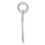 Sterling Silver/Rhodium-plated Satin Number 24 Charm - QP-F6468C0D-6510