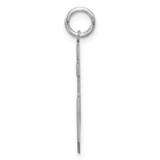 Sterling Silver/Rhodium-plated Satin Number 25 Charm - QP-420B8760-6105