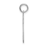 Sterling Silver/Rhodium-plated Satin Number 25 Charm - QP-9A7FF397-2464
