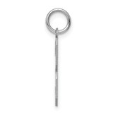 Sterling Silver/Rhodium-plated Satin Number 3 Charm - QP-455BC8B0-4820