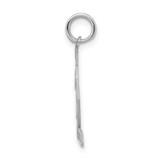Sterling Silver/Rhodium-plated Satin Number 42 Charm - QP-ED806E9D-1350