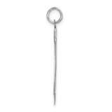 Sterling Silver/Rhodium-plated Satin Number 44 Charm - QP-6462E123-6579