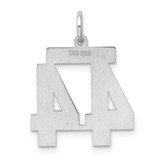 Sterling Silver/Rhodium-plated Satin Number 44 Charm - QP-E7D26205-1448