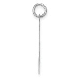 Sterling Silver/Rhodium-plated Satin Number 5 Charm - QP-1F755501-6004