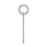 Sterling Silver/Rhodium-plated Satin Number 5 Charm - QP-AE7BB846-5528