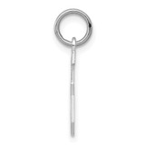 Sterling Silver/Rhodium-plated Satin Number 5 Charm - QP-BCB99DD1-9524