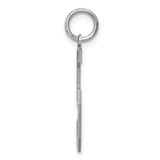 Sterling Silver/Rhodium-plated Satin Number 5 Charm - QP-D74EEB9F-8480