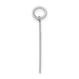 Sterling Silver/Rhodium-plated Satin Number 51 Charm - QP-C62AA07F-9571