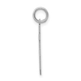 Sterling Silver/Rhodium-plated Satin Number 55 Charm - QP-4DF33C29-6336