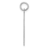 Sterling Silver/Rhodium-plated Satin Number 6 Charm - QP-65B619F5-8067
