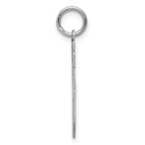 Sterling Silver/Rhodium-plated Satin Number 6 Charm - QP-77073388-6655