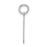 Sterling Silver/Rhodium-plated Satin Number 6 Charm - QP-79614611-1738