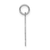 Sterling Silver/Rhodium-plated Satin Number 72 Charm - QP-2062266A-9298