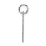 Sterling Silver/Rhodium-plated Satin Number 88 Charm - QP-142EB15E-7725