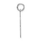 Sterling Silver/Rhodium-plated Satin Number 88 Charm - QP-32D15DC7-3613