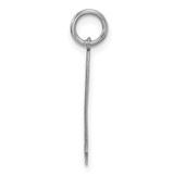 Sterling Silver/Rhodium-plated Satin Number 9 Charm - QP-FC1CFFA5-6275