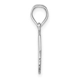 Sterling Silver/Rhodium-plated South Carolina State Pendant