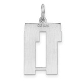 Sterling/Silver Rhodium-plated Polished Number 11 Charm