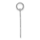 Sterling/Silver Rhodium-plated Polished Number 13 Charm