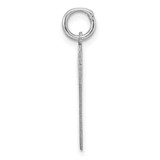 Sterling/Silver Rhodium-plated Polished Number 17 Charm