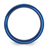 Titanium Brushed Blue IP-plated Heartbeat 8mm Band - TB-4145A2C7-7289