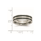 Titanium Brushed Enameled Flat 6mm Band - TB-24D4336B-3393