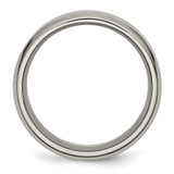 Titanium Grooved Beveled Edge 8mm Brushed and Polished Band - TB-FF7B139E-5157