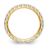 True Origin 14K 1 1/2 carat Lab Grown Diamond VS  D E F  Size 6 Eternity Ring