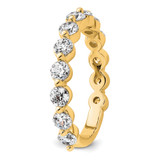 True Origin 14k 1 1/2 carat Lab Grown Diamond VS D E F Complete Thirteen Stone Ring