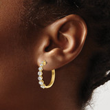 True Origin 14k 1 5/8 carat Lab Grown Diamond VS DEF Hinged Hoops