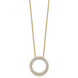 True Origin 14k 1 carat Lab Grown Diamond VS DEF 18 inch Eternity Pendant Necklace