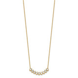 True Origin 14k 1 carat Lab Grown Diamond VS DEF 18 inch Fashion Bar Necklace