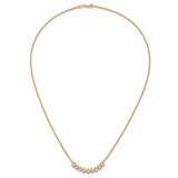 True Origin 14k 1 carat Lab Grown Diamond VS DEF 18 inch Fashion Bar Necklace