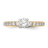 True Origin 14K 1/2 carat Lab Grown Diamond VS  D E F  Semi Mount Peg Set Ring