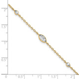 True Origin 14k 1/2 carat Lab Grown Diamond VS D E F 6.5 inch Bracelet with a 1 inch extension