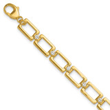 True Origin 14k 1/2 carat Lab Grown Diamond VS DEF 7 inch Fancy Link Bracelet - BM-590EB7F7-2076