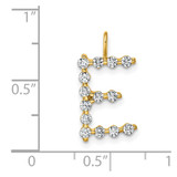 True Origin 14k 1/2 carat Lab Grown Diamond VS DEF Alphabet E Pendant