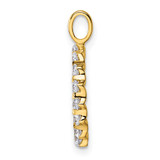 True Origin 14k 1/2 carat Lab Grown Diamond VS DEF Alphabet O Pendant
