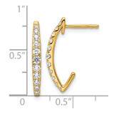 True Origin 14k 1/2 carat Lab Grown Diamond VS DEF J-Hoop Earrings