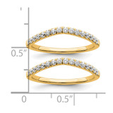 True Origin 14k 1/2 carat Lab Grown Diamond VS DEF Set of Two Wedding Bands - RM-01BE34D6-4768