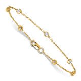 True Origin 14k 1/2 carat Lab Grown Diamond VS+ F+ Eight Station 8 inch Bracelet