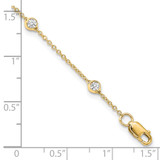 True Origin 14k 1/2 carat Lab Grown Diamond VS+ F+ Eight Station 8 inch Bracelet