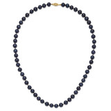 14k 8-9mm Black Near-Round Freshwater Cultured Pearl 20 inch Necklace