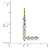 True Origin 14k 1/3 carat Lab Grown Diamond VS DEF Alphabet L Pendant