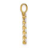 True Origin 14k 1/3 carat Lab Grown Diamond VS DEF Alphabet T Pendant