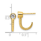 True Origin 14k 1/3 carat Lab Grown Diamond VS DEF J Hoop Earrings
